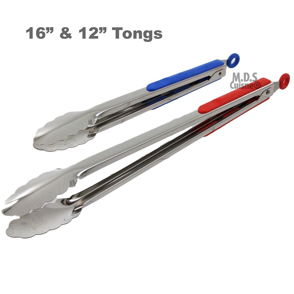 12-inch Spatula Tip Serving Tongs with Locking Handle Joint
