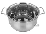 Stockpot 16 Qt Stainless Steel Commercial Tri-Ply Capsule Bottom Dutch Oven Stock Pot