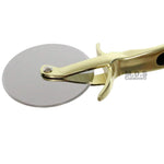 Pizza Cutter 2.5" Wheel Modern Metallic Rose Golden Bronze Vintage Heavy Duty (Bronze)