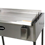 Ematik Griddle 31” 100% Heavy Duty Gauge Steel Stainless Steel Catering Grill Camping Tailgate Taco Cart Portable