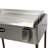 Ematik Griddle 31” 100% Heavy Duty Gauge Steel Stainless Steel Catering Grill Camping Tailgate Taco Cart Portable