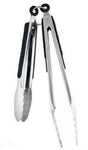 9½ and 12-Inch & Stainless Steel Tongs Set, Serving Tong, Wide Scalloped Gripping Edge, Barbecue Tong, BBQ Tong, Joint-Lock
