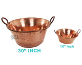 Cazo de Cobre Puro 30" Para Carnitas Classic Traditional Tacos Pure 100% Copper Mexico Heavy Duty Gauge