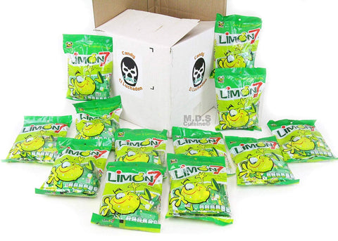 Mexican Candy Limon7 Wholesale Salt and Limon Powder Polvo De Sal Y Limon Sour Anahuac Dulces Mexicanos (6 Bags of Limon7 (600 Pieces))