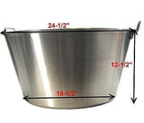 Extra Large Stainless Steel Caso Cazo para Carnitas Gas Heavy Stove XL Wok NEW