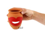 Cantarito De Barro 12 Oz Decorative Artisan Artezenia Jarrito Traditional Authentic Mexican Lead Free Red Clay Loco Margarita Michelada (2 Cantaritos)