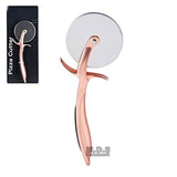 Pizza Cutter 2.5" Wheel Modern Metallic Rose Golden Bronze Vintage Heavy Duty (Bronze)