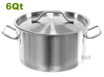 Dutch Oven 6 Qt Encapsulated Pot Stainless Steel Commercial Brush Finish with Lid