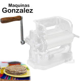 Tortilla Roller Handle 6” Cast Aluminum Wooden Replacement for Gonzalez Manual Tortilla Maker Roller Machines Tortillador Tortillaleros