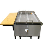 Ematik Griddle 31” 100% Heavy Duty Gauge Steel Stainless Steel Catering Cart Grill Taco Cart Tailgate Camping Stove (Catering Griddle Cart 31" -Bundle Set)