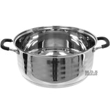Dutch Oven Pot Stainless Steel 5 Layer Extra Impact Capsulated Bottom w/Lid Glass Olla Traditional Heavy Duty (7Qt)