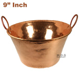 Cazo de Cobre Puro 9" Para Carnitas Hanging Classic Traditional Tacos Pure 100% Copper Mexico