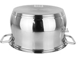 Stockpot 14 Qt Stainless Steel Commercial Tri-Ply Capsule Bottom Pot Dutch Oven Stock Pot
