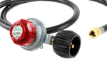 Ematic Regulator Hose High Pressure 0-20 PSI Adjustable Gas Grill Regulator 4 Ft. with 3/8 Female Flare Nut Connection Safety Certified