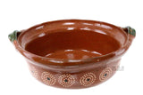 Cazuela De Barro 10“ with Top Lead Free Clay Traditional Floral Artisan Artezenia Olla Casserole Mexican