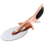 Pizza Cutter 2.5" Wheel Modern Metallic Rose Golden Bronze Vintage Heavy Duty (Bronze)