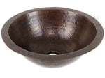 Sink Round Circular Hand Hammered Artisan Copper Cobre Extra Deep Luxor Modern Bathroom Antique Style Sink Sumidero