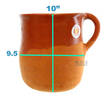 Cantarito De Barro 10 Liter Giant XXLarge Fishbowl Made in Mexico Authentic Mexican Water Margaritas Carafe Jar Drinks Jarra Espiga de Barro Mexicana Natural Clay Lead Free