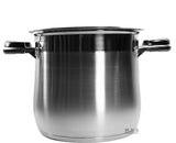 20Qt Stock Pot Stainless Steel Super Double Capsulated Bottom w/ Glass Lid