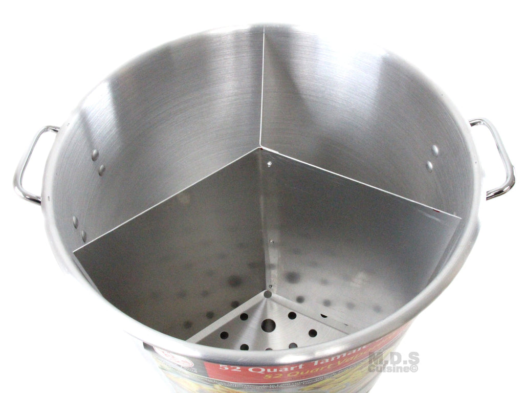 52 Qt Tamale Steamer Vaporera Stock pot Aluminum 13 Gallons Fry Pan NE –  Kitchen & Restaurant Supplies