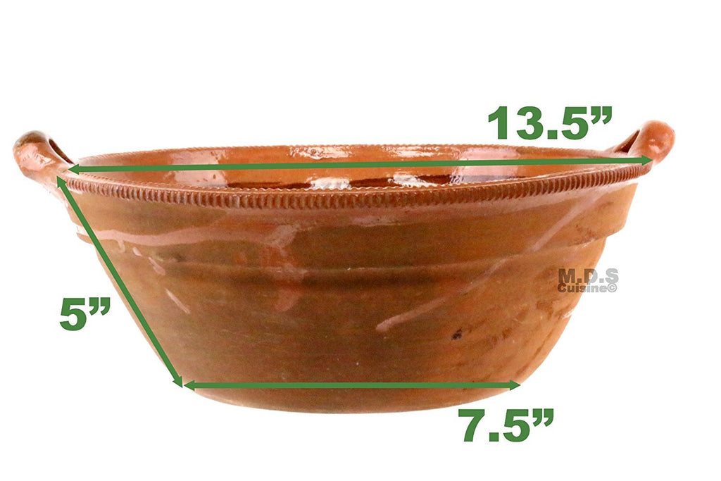 Cazuela De Barro 7.5” Brown Glaze Interior Finish 100% Lead Free Mexic –  Kitchen & Restaurant Supplies