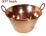 Cazo de Cobre Puro 21" Para Carnitas Hanging Classic Traditional Tacos Pure 100% Copper Mexico