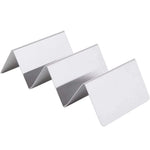 Taco(s) Holder Stainless Steel 9” Restaurant Commercial 2-3 Slot Mexican Taco Serving Display Rack ((2) Taco Holders)