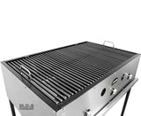 Ematic Catering Cart 36” Grill 100% Pure Heavy Duty Gauge Steel Commercial Stainless Steel Taco Cart