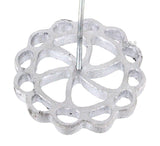 Bunuelera 4.5” Rosette Traditional Mexican Bunuelo Pastry Maker Cutter Rustic Cast Aluminum 12” Wooden Detachable Handle