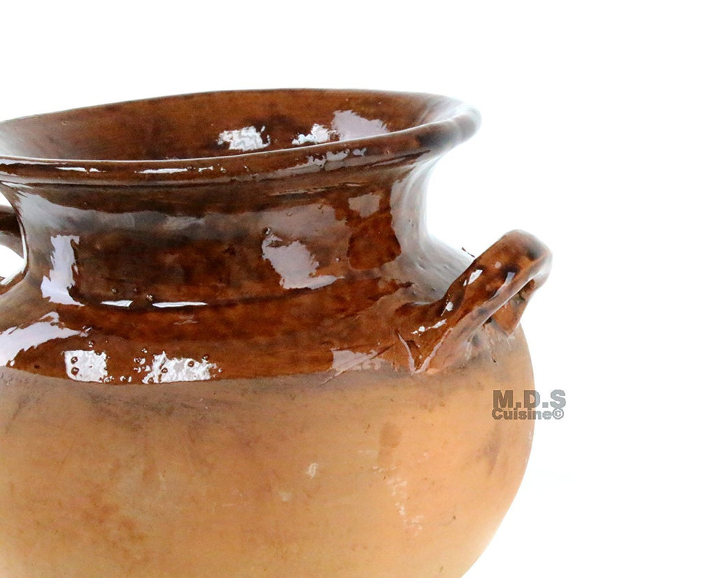 Olla de Barro Frijolera sin Plomo / Lead Free Clay Bean Pot with lid Small