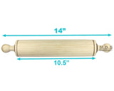 Rolling Pin 14" Rodillo Madera Wooden Traditional Kitchen Dough Roller Classic Tortilla Harina