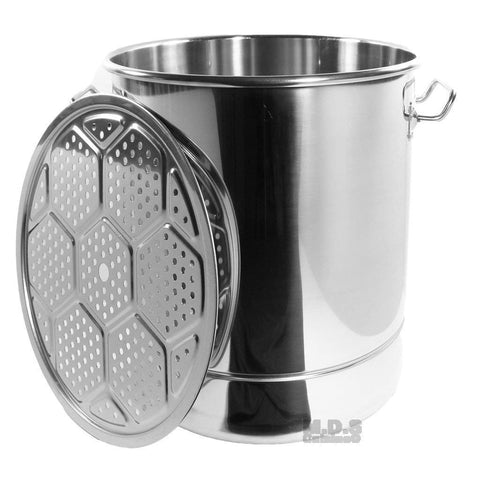 Steamer Pot 22 Qt Stainless Steel Tamale Vaporera with Steam Rack