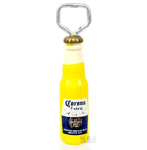 Beer Bottle Beverage Opener 6.5" Beer Design Carta Blanca Corona Extra Indio Cerveza Wooden Handmade Made in Mexico Bar Tool (Corona Extra)