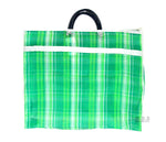 Shopping Bags Mercado Mexican Tote Grocery Handmade 15.5” X 12.5" Carrying Assorted Flannel Colored Mesh Reusable Market Bag Cocina Mexicano ((M) Green Mexican Handbag)