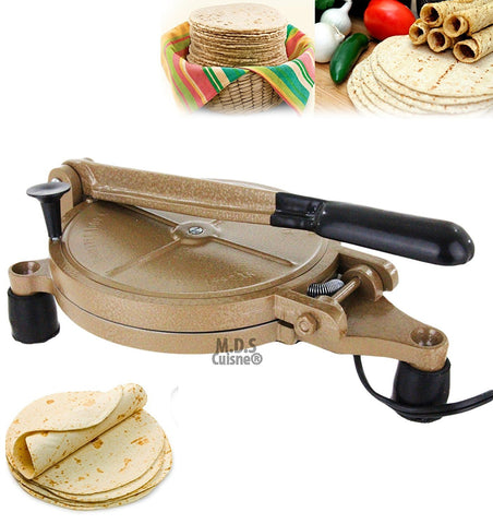 Electric Tortilla Press Baking Maker Heavy Duty Authentic Mexican Non Stick New