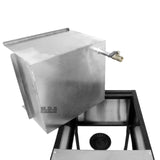 Ematic- Deep Fryer Stainless Steel 21 Qt. Dual Basket Commercial Grade Catering Cart