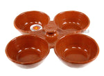 Salsero de Barro 4 in 1 Salsa Bowls Traditional Lead Free Clay Artisan Artezenia Molcajete Mexican Condiment Garnish Serving Bowls