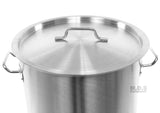 Stock-Pot 20 Qt Stainless Steel Commercial Heavy Duty Steamer Pot Kitchen Restaurant Olla Steam Rack Pot with Lid (20 Qt StockPot with Steam Rack)