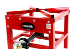 Ematik High Pressure Outdoor Propane Gas Single Burner Durable 100,000 BTU Red Steel Cooker Stove with Adjustable 20 PSI Hose and Regulator Made in The U.S.A.