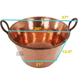 Cazo de Cobre Puro 30" Para Carnitas Classic Traditional Tacos Pure 100% Copper Mexico Heavy Duty Gauge