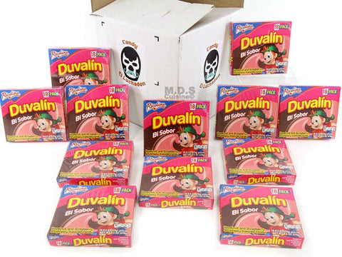 Mexican Candy Duvalin Ricolino Bi Sabor Avellana Y Fresa Wholesale Hazelnut and Strawberry Flavored Creme Cream Pudding Dulces Mexicanos … (6 Boxes of Duvalin (108 Pieces))