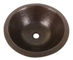 Sink Round Circular Hand Hammered Artisan Copper Cobre Extra Deep Luxor Modern Bathroom Antique Style Sink Sumidero