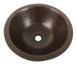 Sink Round Circular Hand Hammered Artisan Copper Cobre Extra Deep Luxor Modern Bathroom Antique Style Sink Sumidero