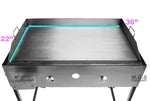 Ematic Catering Cart 36” Griddle 100% Pure Heavy Duty Gauge Steel Commercial Stainless Steel Taco Cart