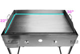 Ematic Catering Cart 36” Griddle 100% Pure Heavy Duty Gauge Steel Commercial Stainless Steel Taco Cart