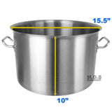 Dutch Oven Pot 32Qt Brushed Stainless Steel Capsulated Bottom w/Lid Olla Traditional