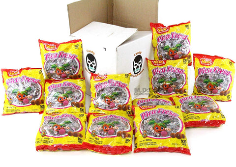 Mexican Candy Vero Pica Fresa Wholesale Strawberry Chili Sweet Gummie Candy Dulces Mexicanos Mayoreo (6 Bags of Pica Fresa (600 Pieces))