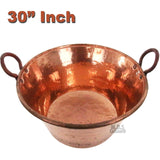 Cazo de Cobre Puro 30" Para Carnitas Classic Traditional Tacos Pure 100% Copper Mexico Heavy Duty Gauge