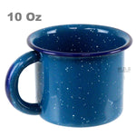 Pocillo De Peltre Blue Azul Enamel Coated 3.5” 10 Oz Cup Capacity Traditional Mexican Coffee Hot Chocolate Camping Mug