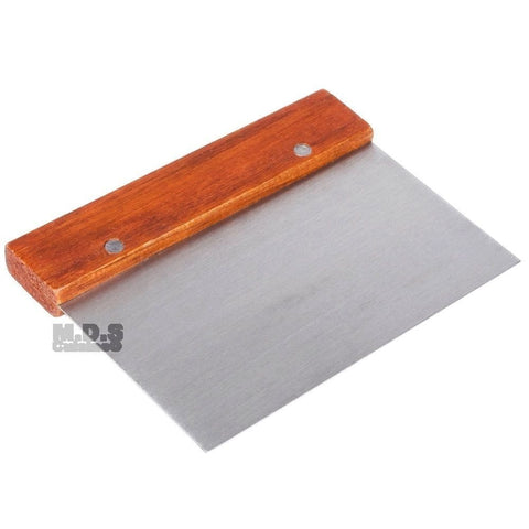 Chopper Scraper Dough Cutter Stainless Steel Griddle Tools Wood Handle Spatula